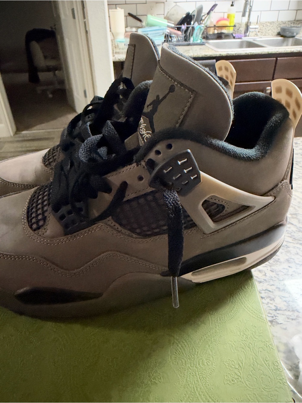 Jordan Men’s Sneakers in Grey and Black with Tan Accents